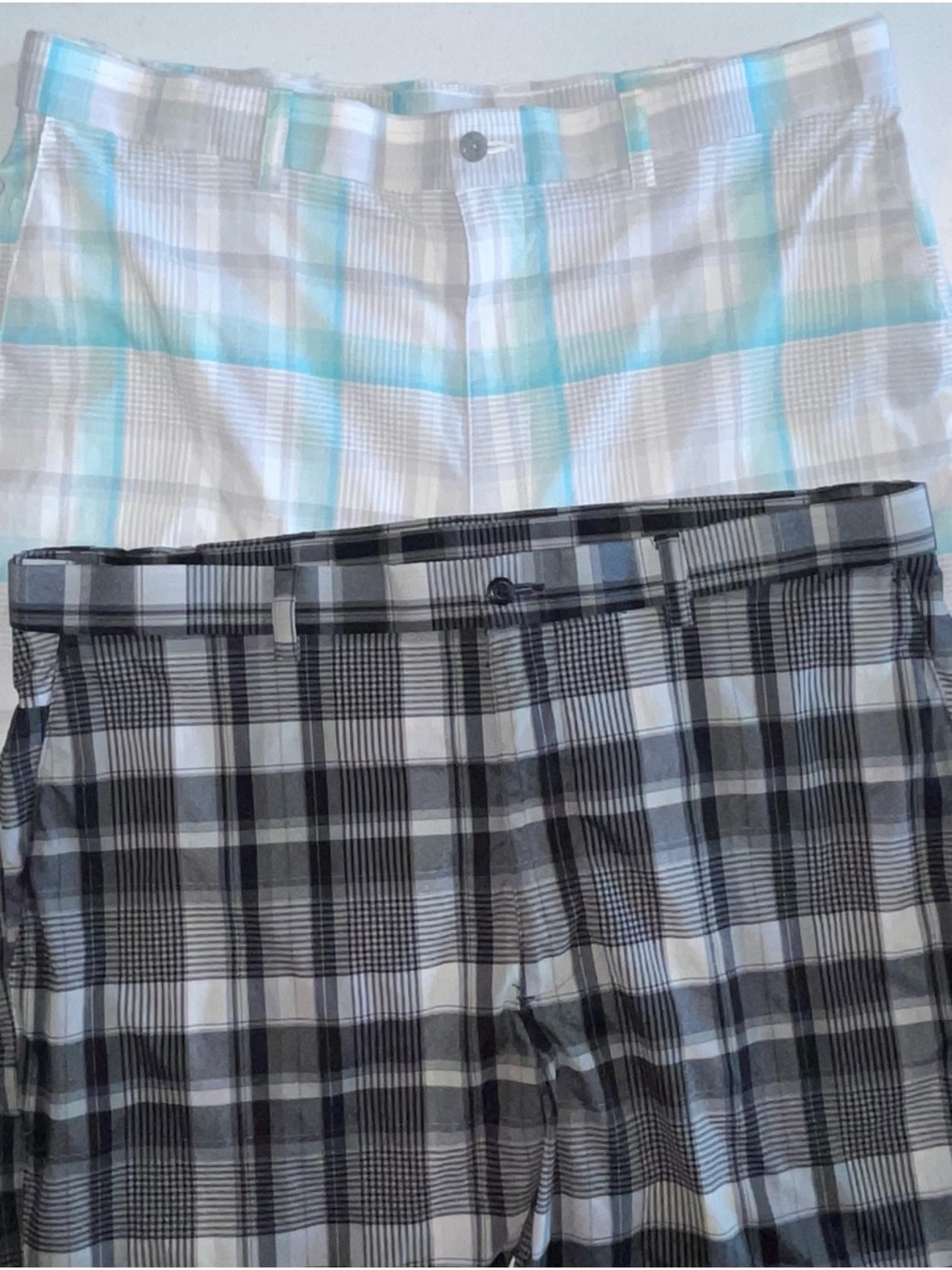 Lot of 2 PGA Tour Gray Plaid Lined Shorts 38 *Read Description pic 6